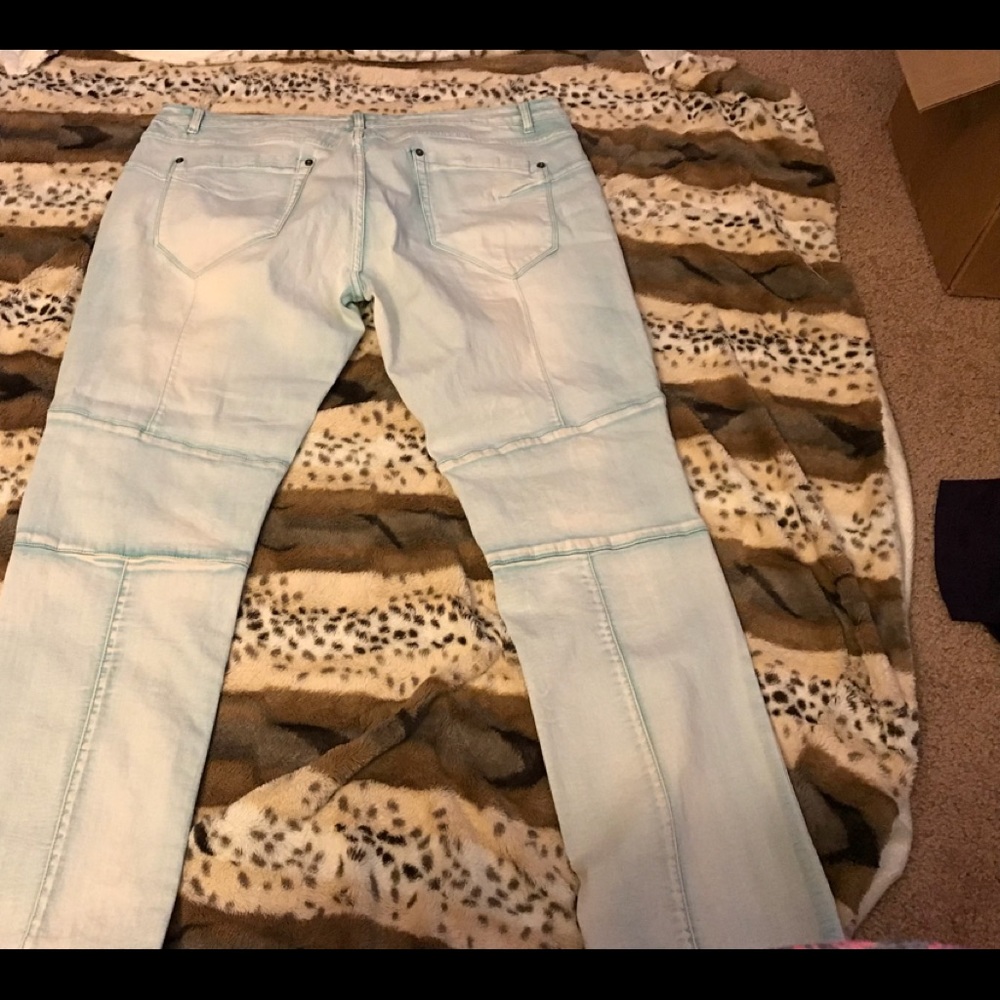 Baby blue jeans
